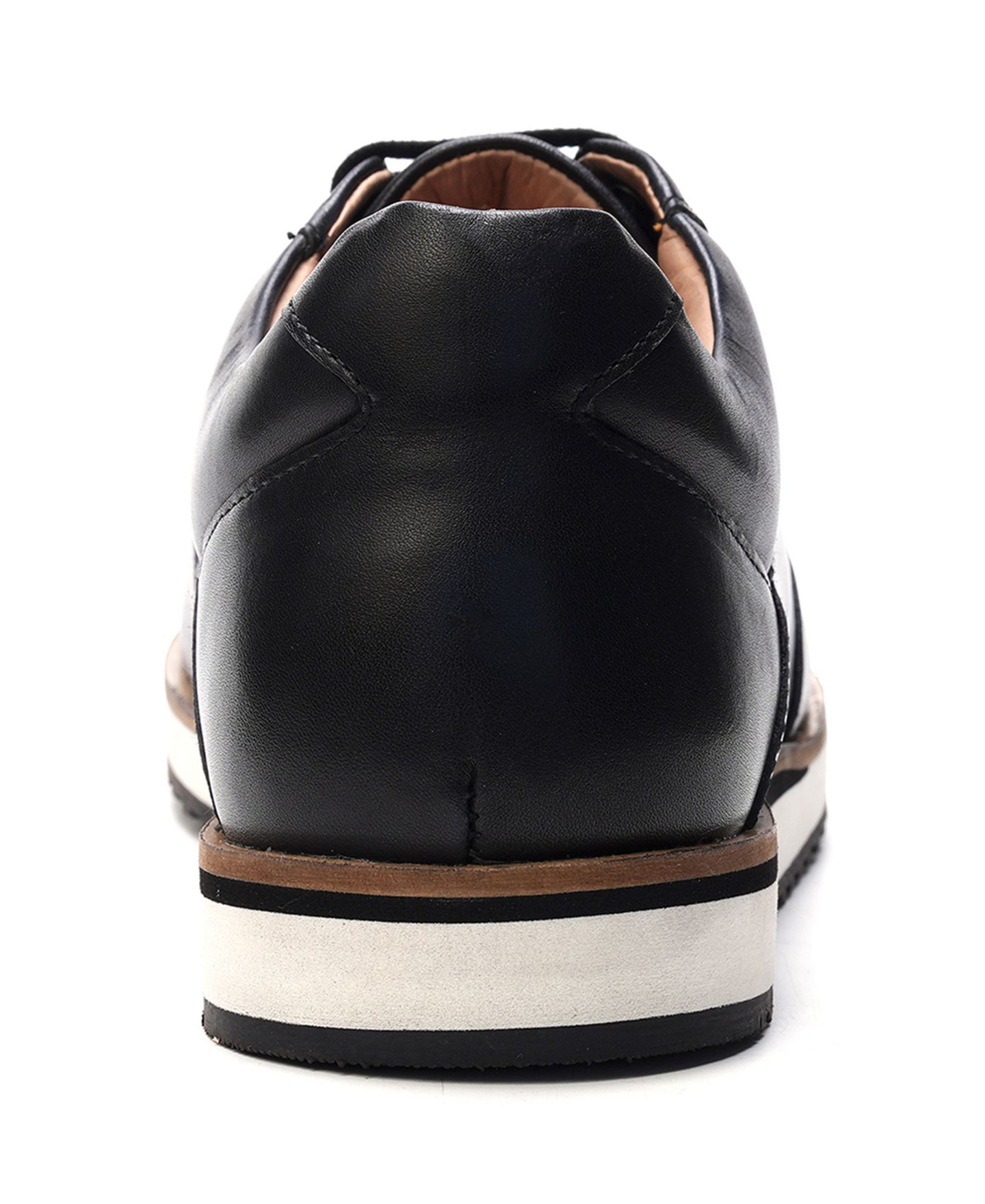 Мужские кроссовки A. Veer Brooklyn Leather Round-Toe, цвет: Чёрный кожаный — фото 3