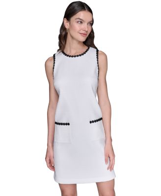 Women's Sleeveless Tweed Shift Dress