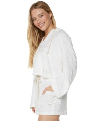 Juniors' Rich Coast Solid Hooded Sweatshirt 