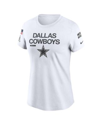 Women's White Dallas Cowboys 2024 Salute to Service Legend Performance T-Shirt