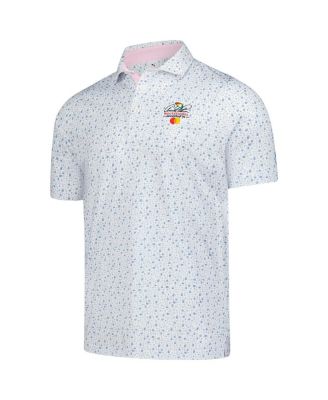 Men's White Arnold Palmer Invitational Tea Time MATTR Polo Shirt
