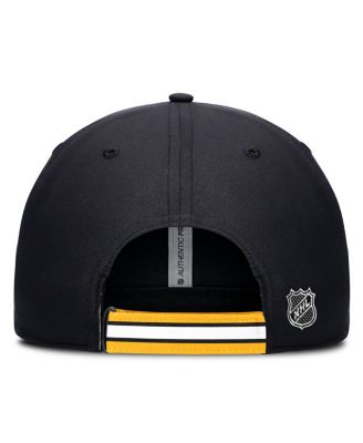 Men's Black/Gold Boston Bruins Authentic Pro Ripstop Adjustable Hat