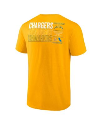Men's Gold Los Angeles Chargers Repeat Stats T-Shirt