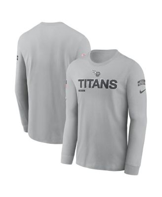 Nike - Men's Gray Tennessee Titans 2024 Salute To Service Long Sleeve T-Shirt