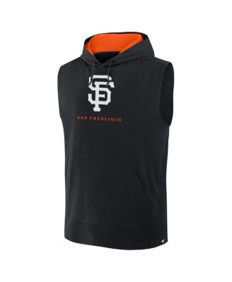 Men's Black San Francisco Giants Fire Speed Sleeveless Pullover Hoodie