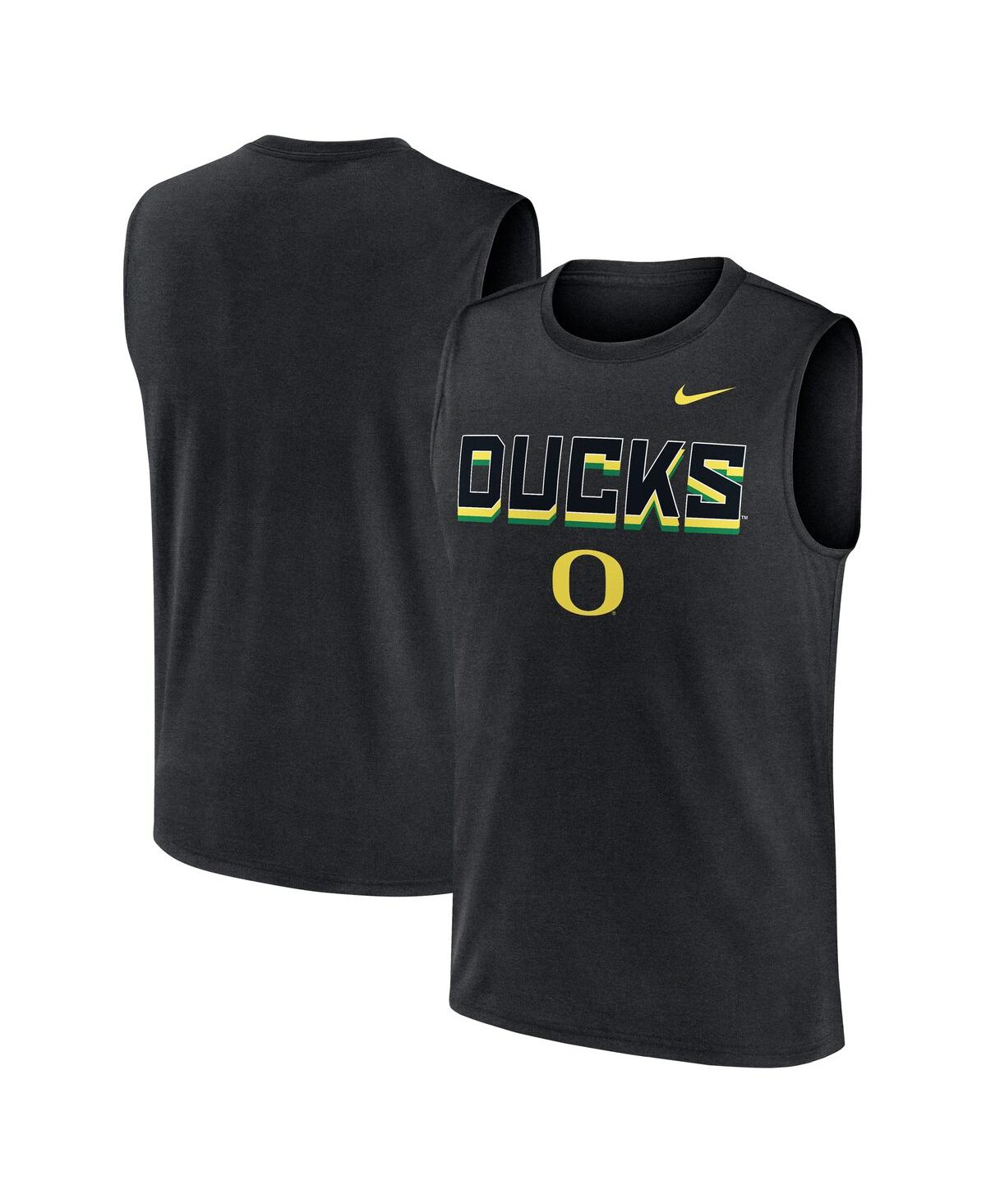 Men's Black Oregon Ducks Primetime Tricode Legend Performance Tank Top - Black