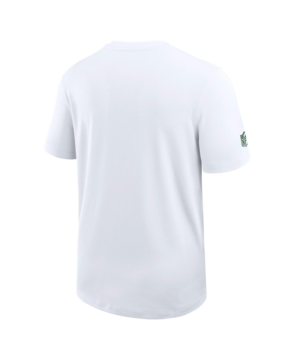 Nike White New York Jets Sideline Uv Performance Coach Shirt In White