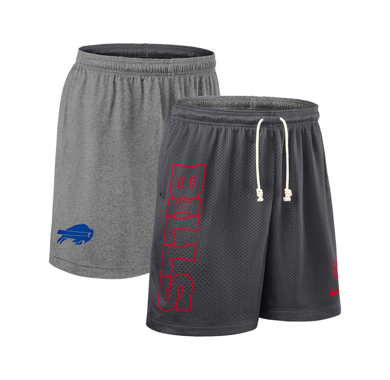 Men's Gray Buffalo Bills Sideline Reversible Performance Shorts