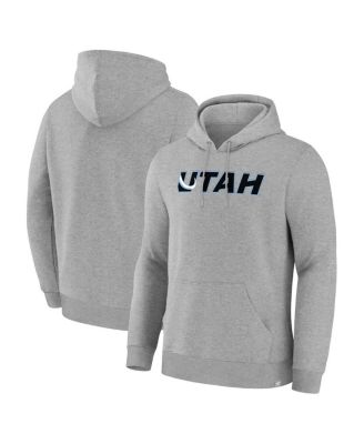Fanatics - Men's Heather Gray Utah Mammoth Combo Legacy Fleece Pullover Hoodie