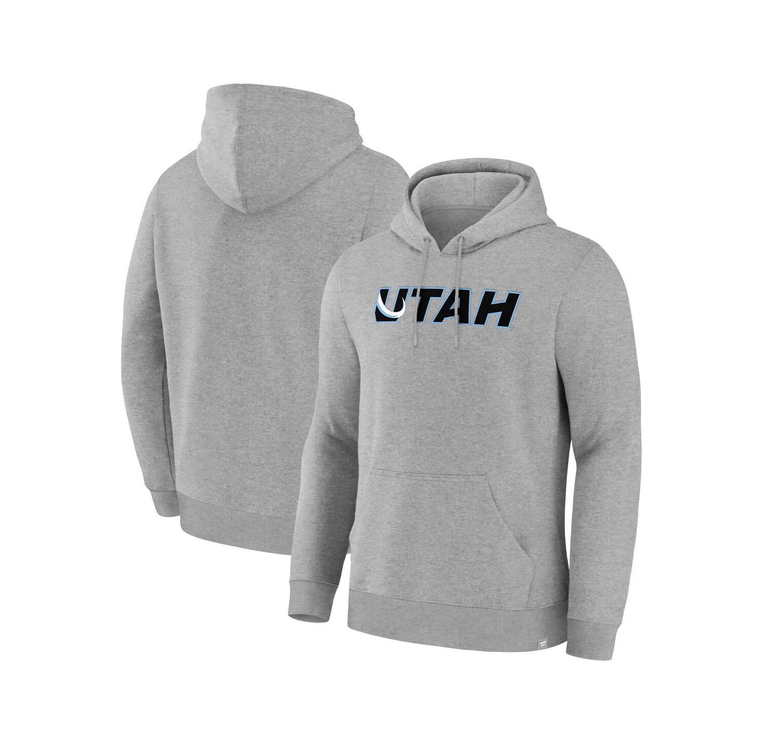 Men's Heather Gray Utah Mammoth Combo Legacy Fleece Pullover Hoodie
