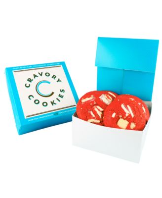 The Cravory - Red Velvet Cookies Gift Box, 6 Cookies