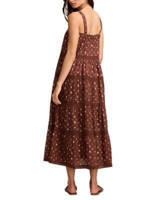 Women's Cotton Market Day Floral Tiered Dress