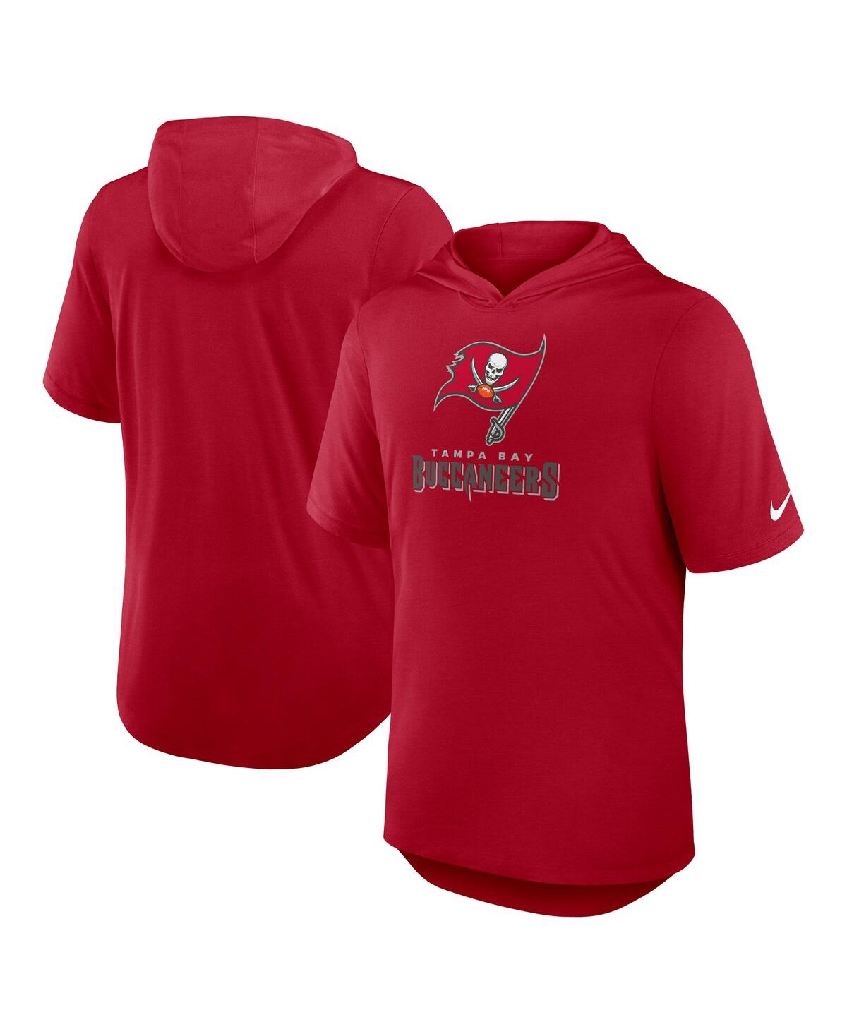 Nike Men's Red Tampa Bay Buccaneers Lockup Tri-Blend Hoodie T-Shirt - Red
