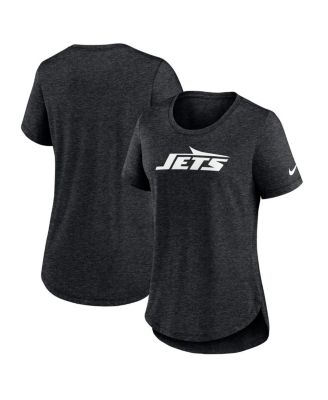 Nike - Women's Heather Black New York Jets Tri-Blend Fashion T-Shirt