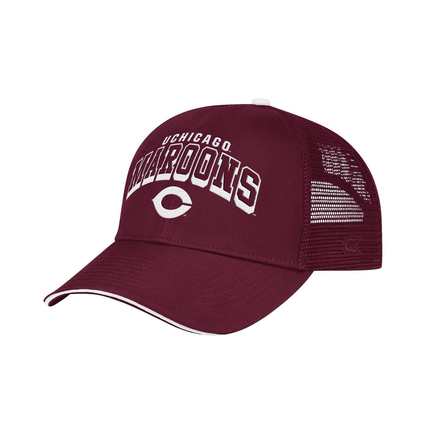 Мужская кепка Colosseum Maroon UChicago Maroons Wyatt Primary Team Trucker Adjustable Hat — фото 1