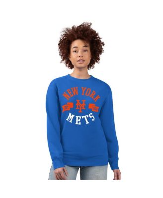 G-III 4Her by Carl Banks - Women's Royal New York Mets Team Logo Fleece Pullover Sweatshirt