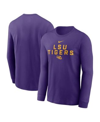 Nike - Men's Purple LSU Tigers 2025 Sideline Performance Long Sleeve T-Shirt