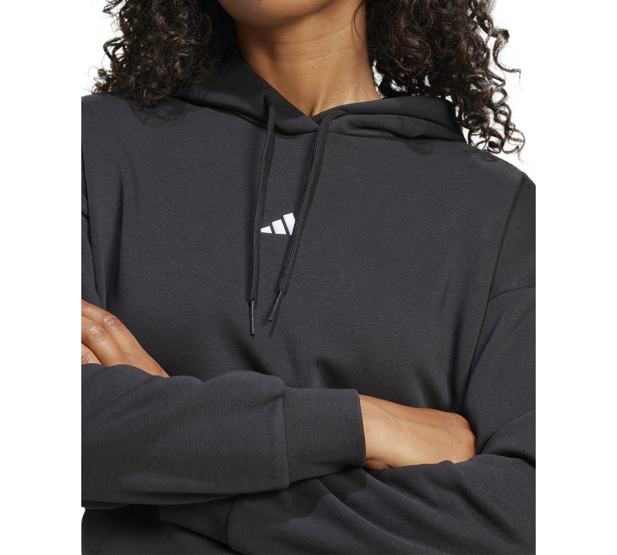 Adidas Originals Women's Essentials Long-sleeve Logo Hoodie In Black