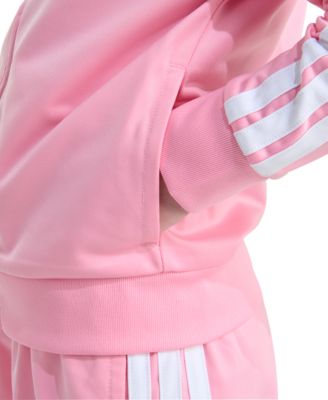 Toddler & Little Girls Tricot Long-Sleeve Essential 3-Stripe Tricot Track Jacket & Pants, 2 Piece Set 