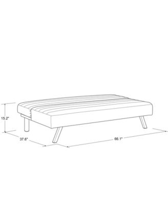 66.1" Polyester Donetta Convertible Futon