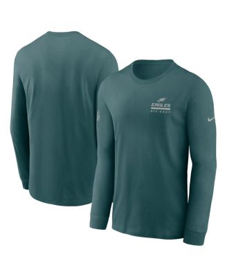 Nike - Men's Midnight Green Philadelphia Eagles Sideline Performance Long Sleeve T-Shirt