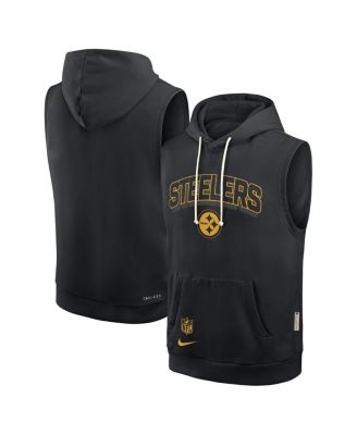 Nike - Men's Black Pittsburgh Steelers Sideline Performance Sleeveless Pullover Hoodie