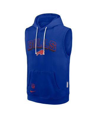 Men's Royal Buffalo Bills Sideline Performance Sleeveless Pullover Hoodie