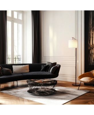 Montage 62" LED Arc Floor Lamp with Hanging Drum Shade