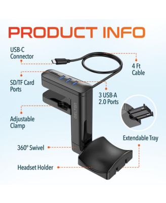 Delton HS7 Headset Holder and USB Charging Stand