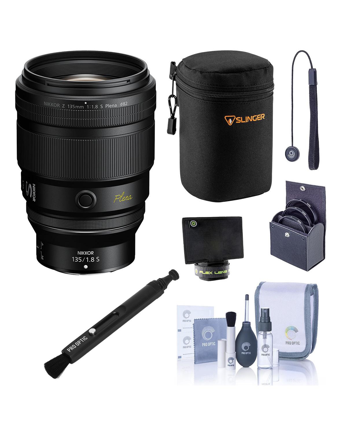 Nikon Nikkor Z 135mm f/1.8 S Plena Lens, Adorama Slinger Soft Lens Case Medium, Pro Optic 82 filter kit,Adjustable Flexible Lens Shade for Any Slr Len