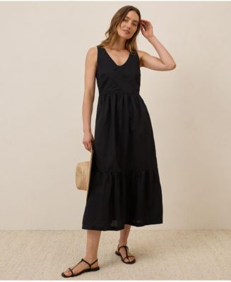 Pact Women's Organic Cotton Canopy Linen Blend Easy Tank Dress