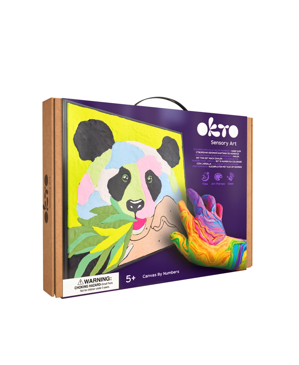 Okto Clay-by-Numbers Kit – "Panda" (11.4" x 11.4")