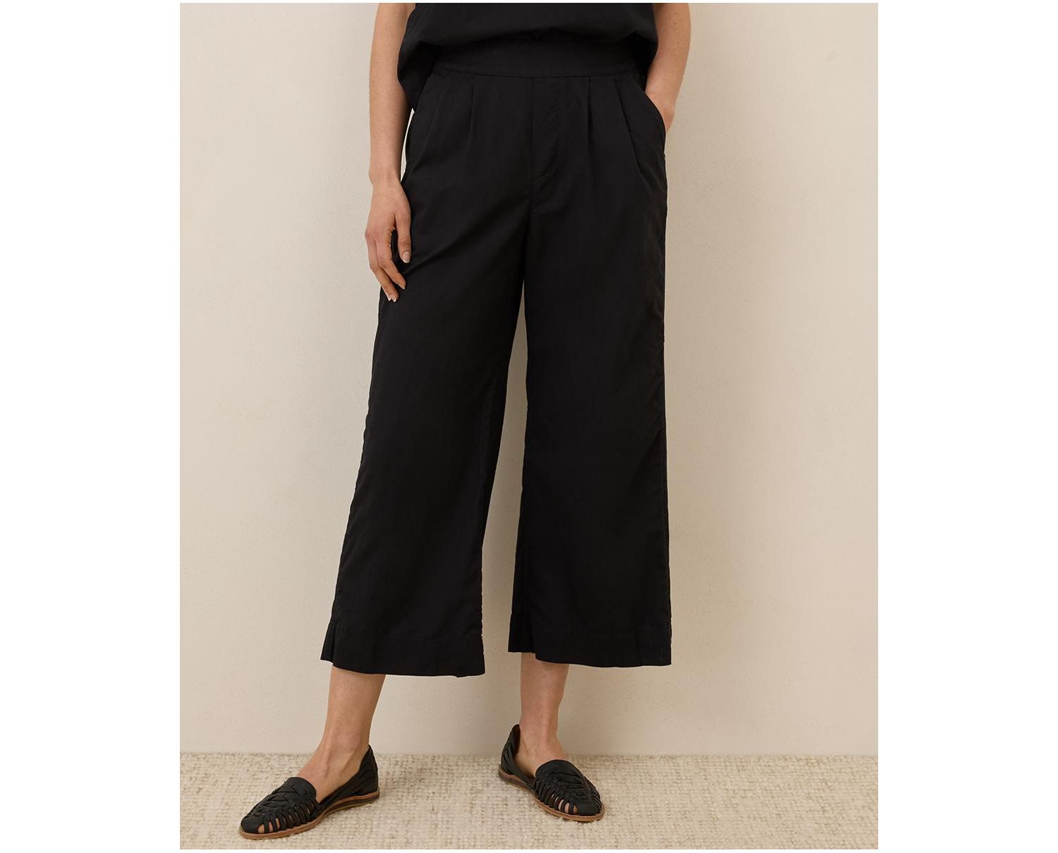 Women's Organic Cotton Canopy Linen Blend Pleated Trouser