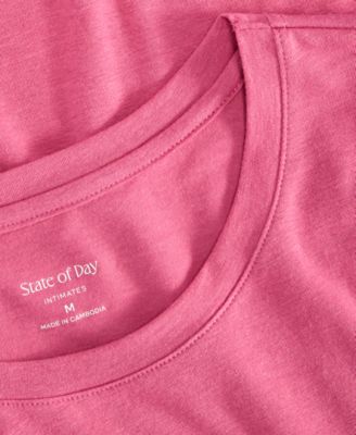 Women's Cotton Blend Short-Sleeve Sleep Tee XS-3X, Macy's Exclusive 