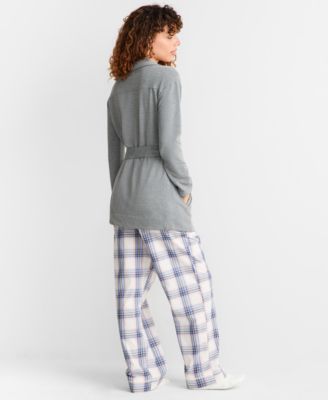 Women's Brushed-Back Terry Robe, Macy's Exclusive