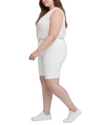 Plus Size Briella Roll Cuff Denim Shorts