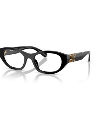 Miu Miu Woman Irregular Plastic MU 03WVF Eyeglasses - Macy's
