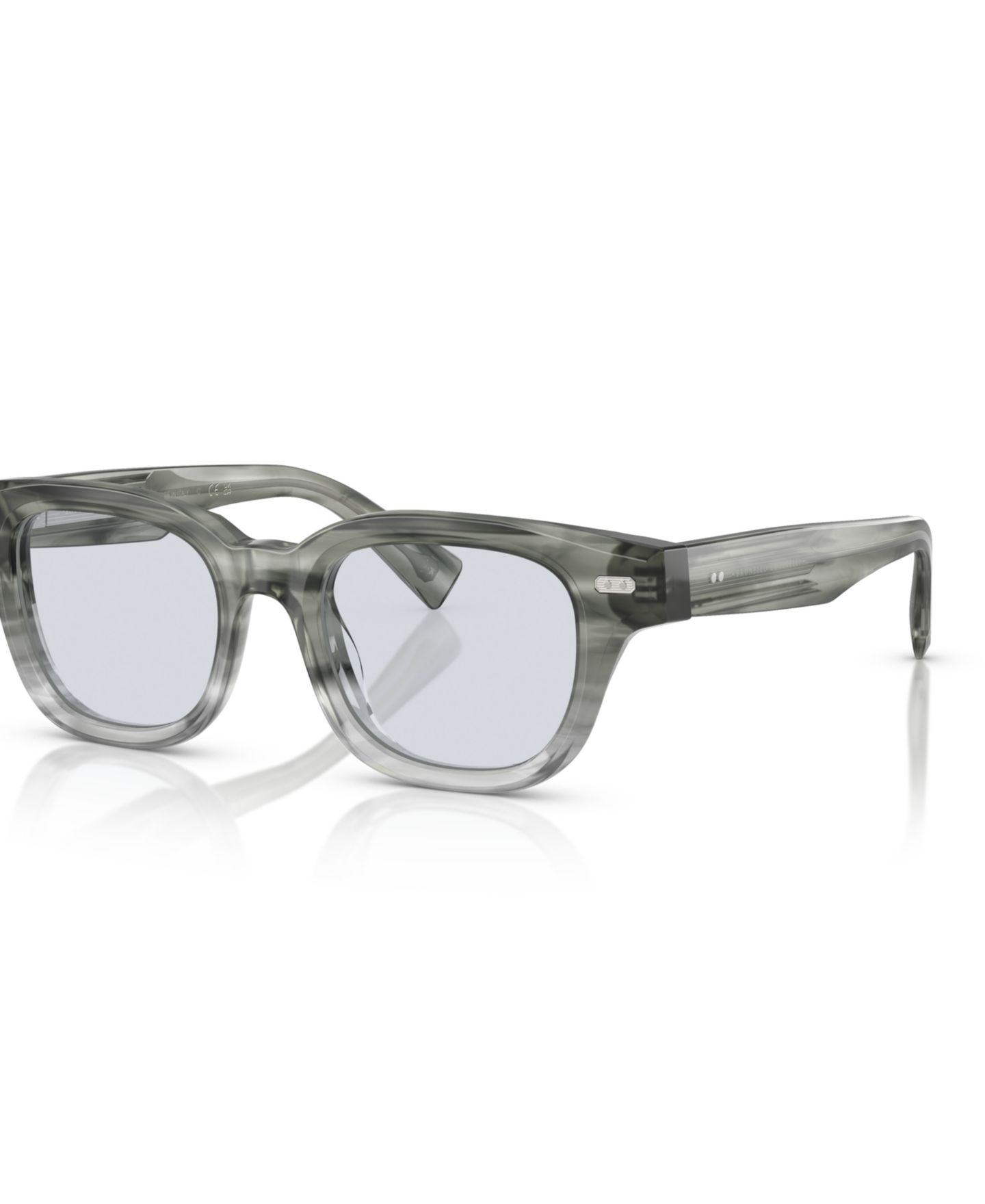 Очки Brunello Cucinelli Unisex Rectangle Plastic BC3012 Miles Eyeglasses, цвет: Antracite Striato — фото 1