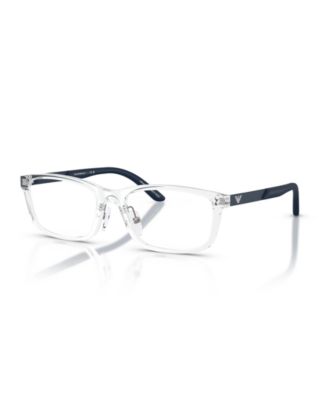 Emporio Armani Kids Men's Rectangle Eyeglasses, EK3009 - Shiny Crystal