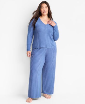 Women's Soft Rib-Knit Pajama Set, XS-3X, Macy's Exclusive