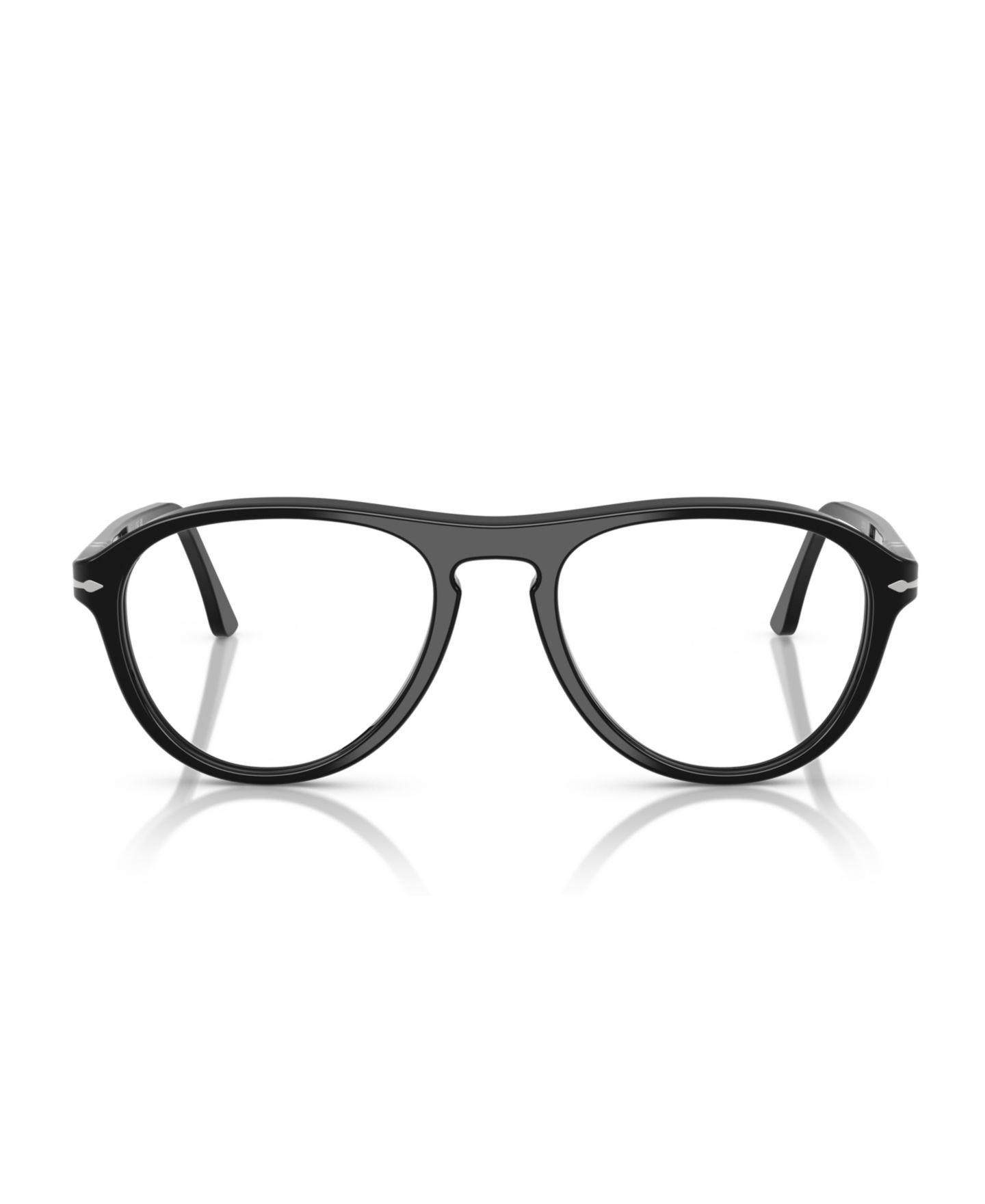 Очки Persol Unisex Pilot/Aviator Plastic PO3371V - Lynn Eyeglasses, цвет: Чёрный — фото 2