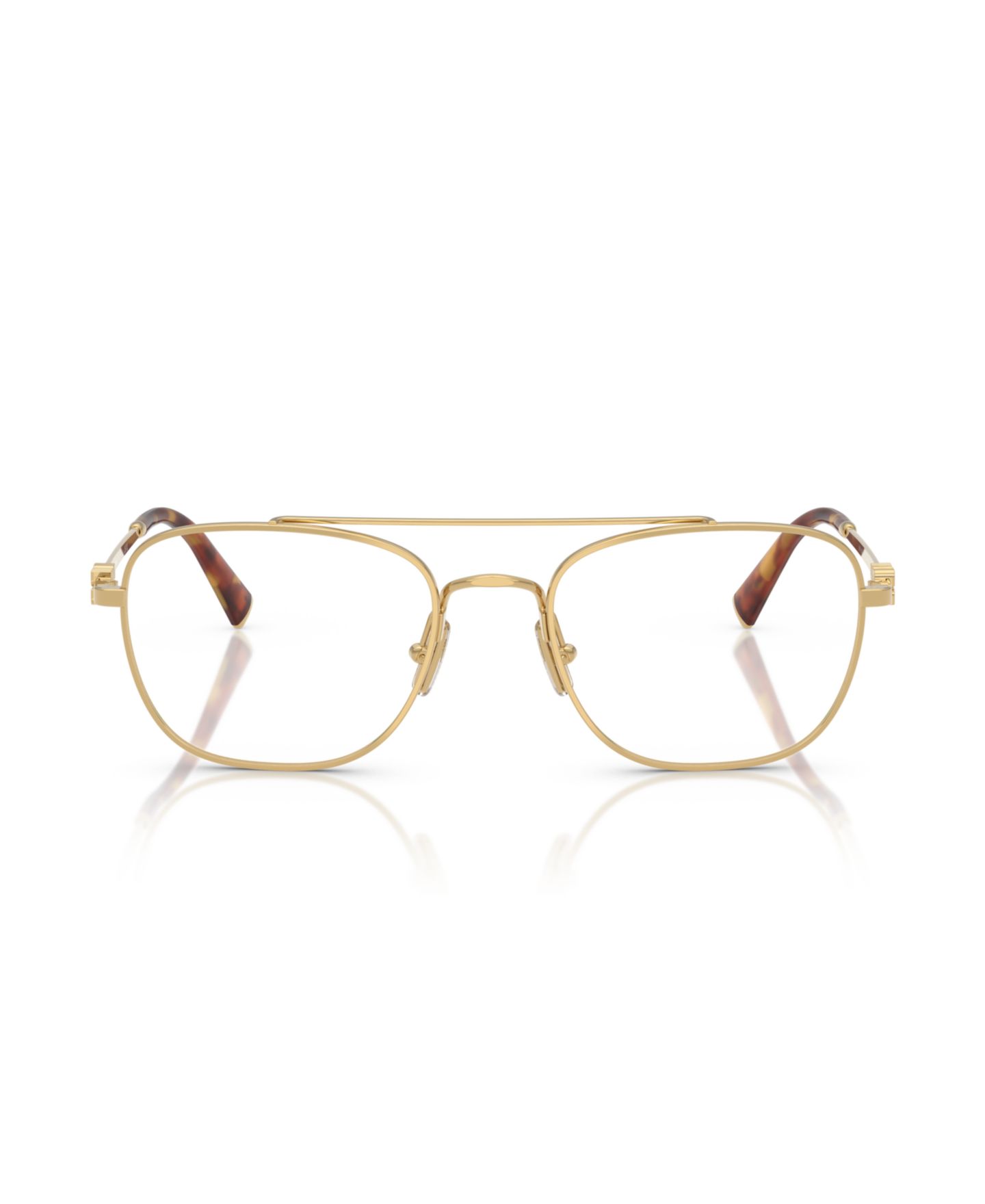Женские очки MIU MIU Woman Square Metal MU 51WV Eyeglasses, цвет: Золотой, вариант 1 — фото 2