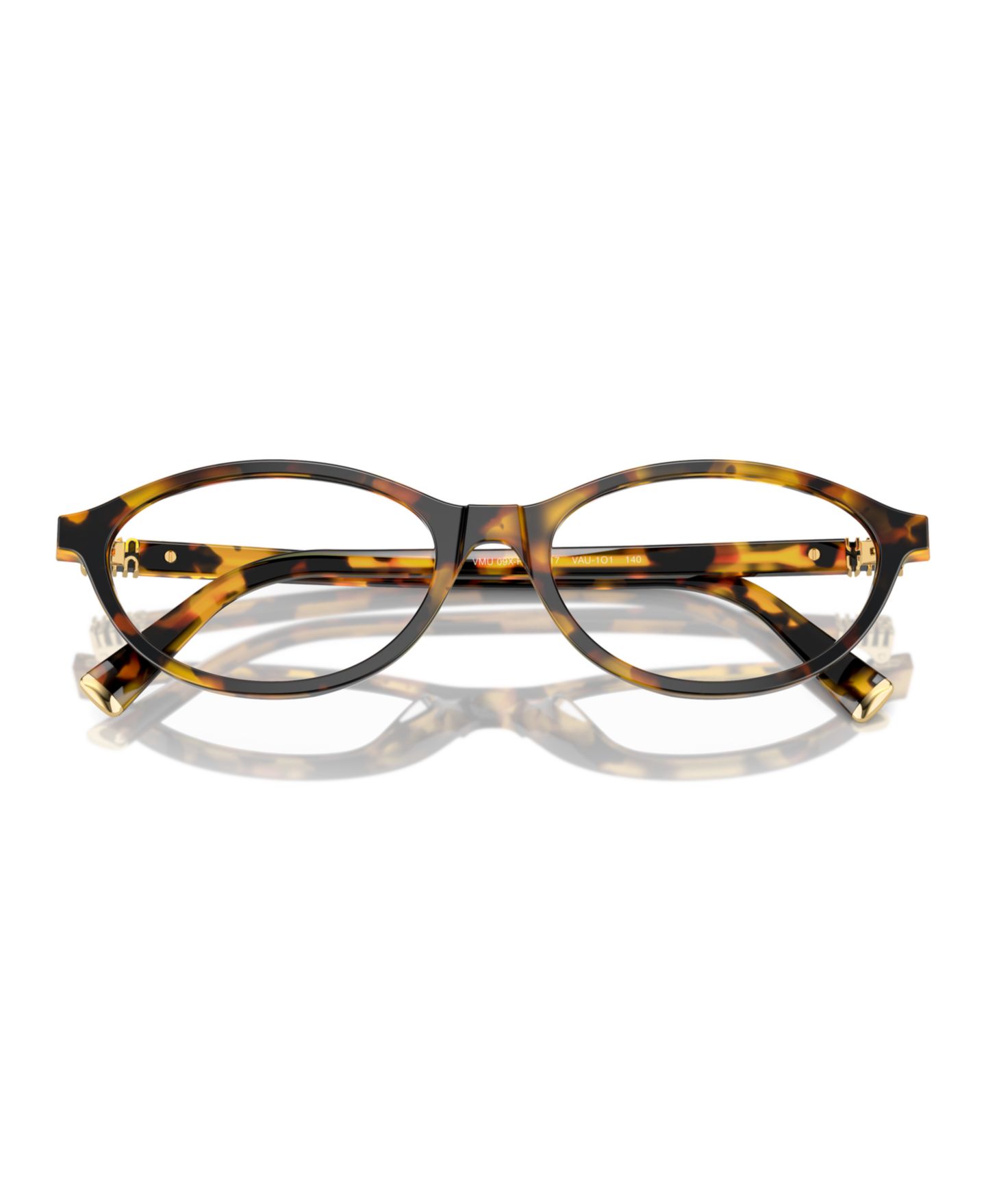 Женские очки MIU MIU Woman Oval Plastic MU 09XVF Eyeglasses, цвет: Медовый гавана — фото 5
