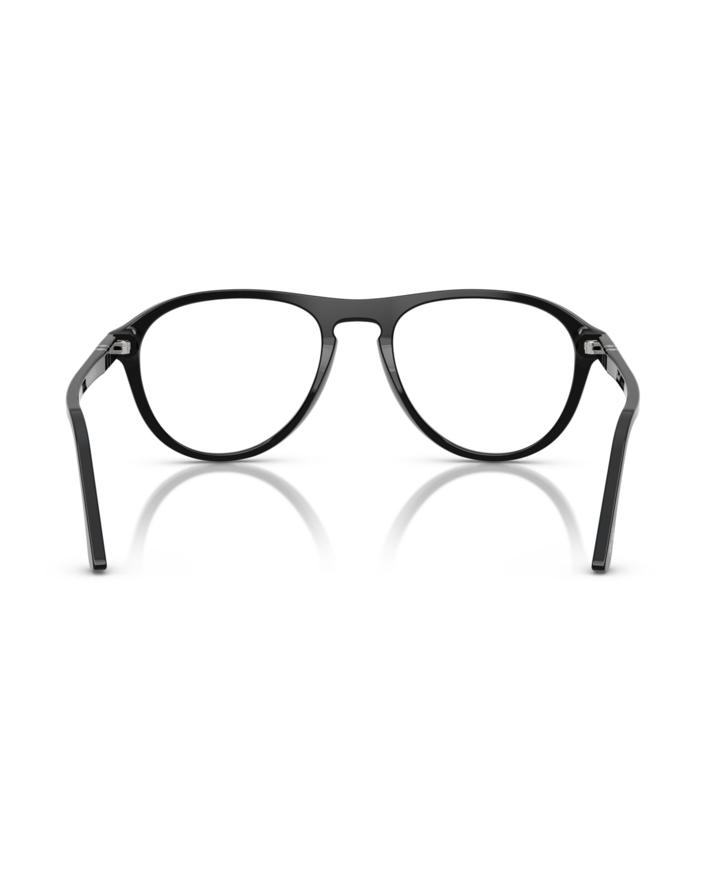 Очки Persol Unisex Pilot/Aviator Plastic PO3371V - Lynn Eyeglasses, цвет: Чёрный — фото 4