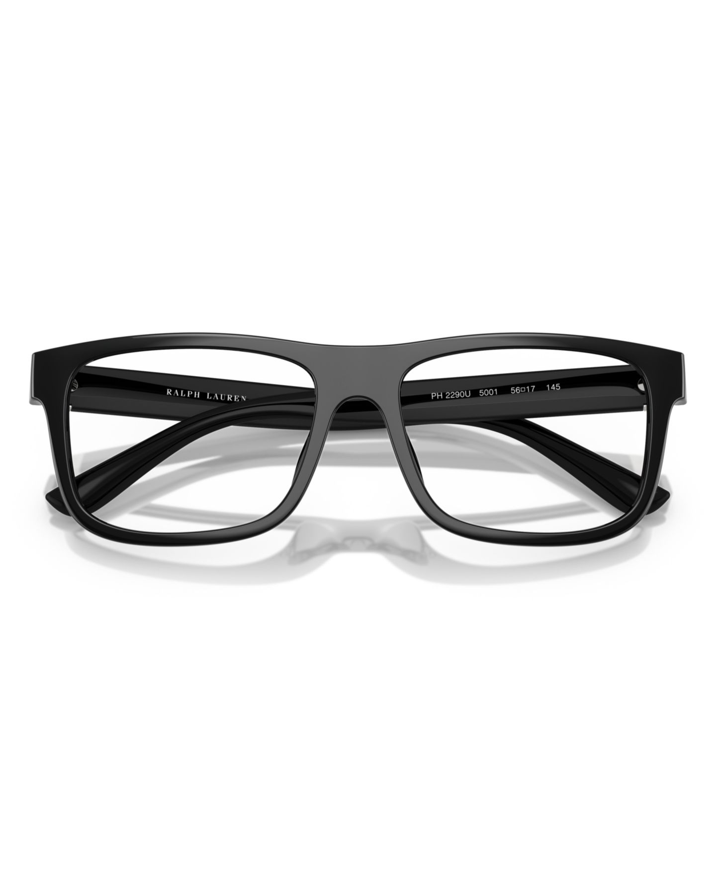 Мужские очки Polo Ralph Lauren Man Rectangle Plastic PH2290U Eyeglasses, цвет: Блестящий чёрный — фото 3