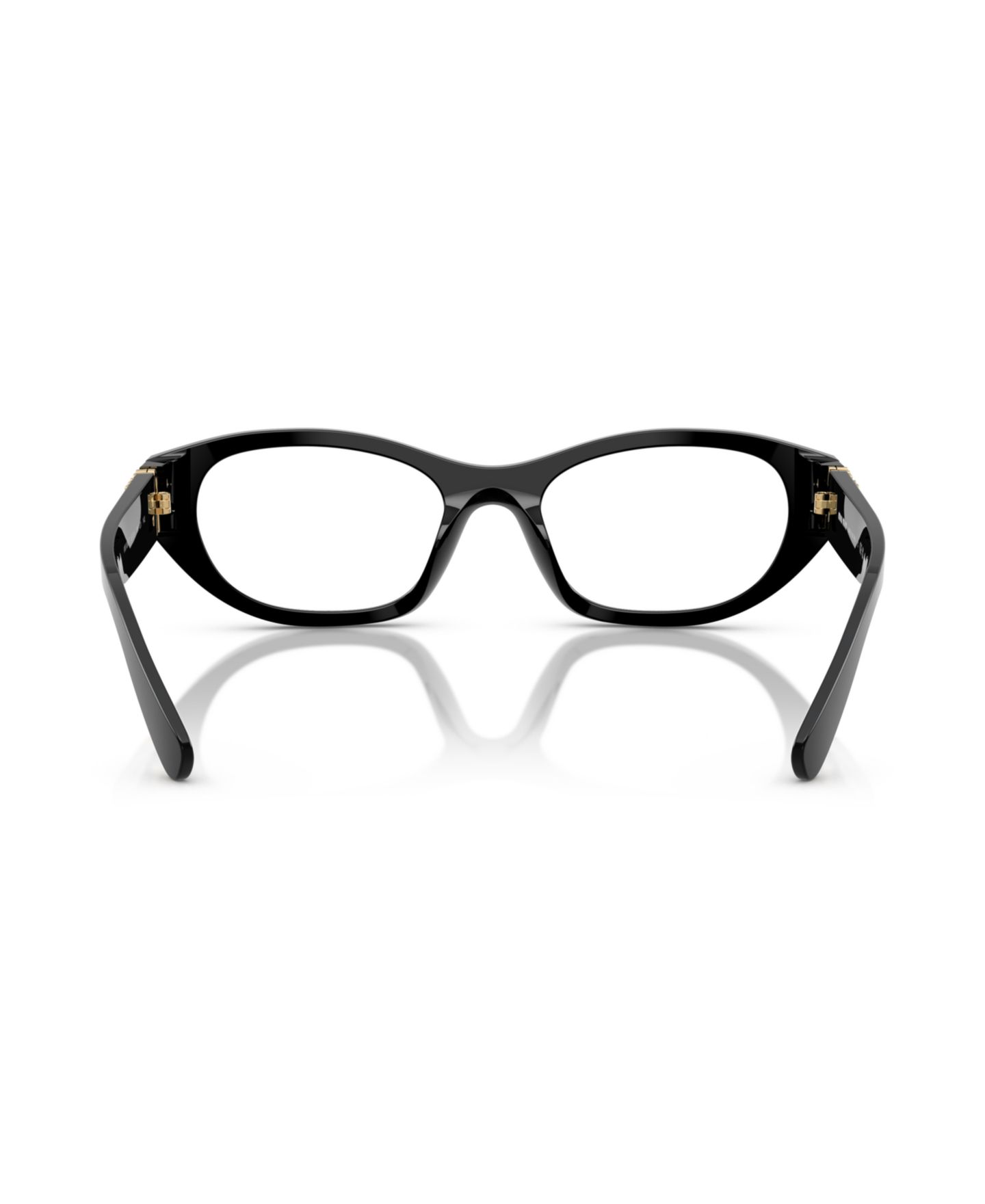 Женские очки MIU MIU Woman Irregular Plastic MU 03WVF Eyeglasses, цвет: Чёрный — фото 3