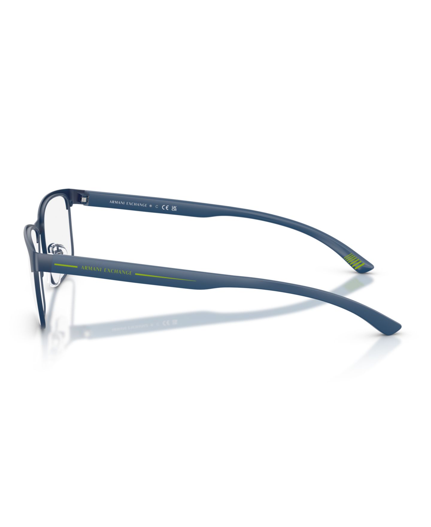 Мужские очки Armani Exchange Man Rectangle Metal AX1070 Eyeglasses, цвет: Матовый тёмный синий — фото 5
