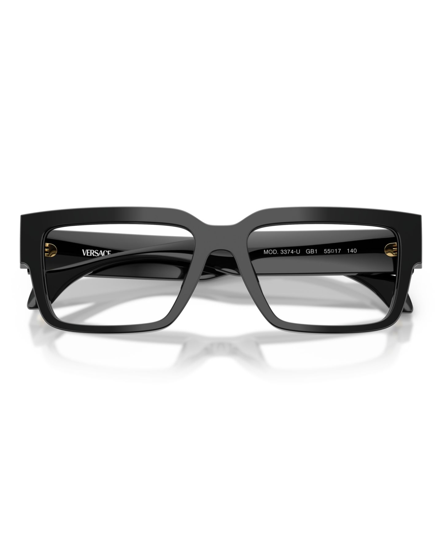 Мужские очки Versace Man Rectangle Plastic VE3374U Eyeglasses, цвет: Чёрный — фото 3