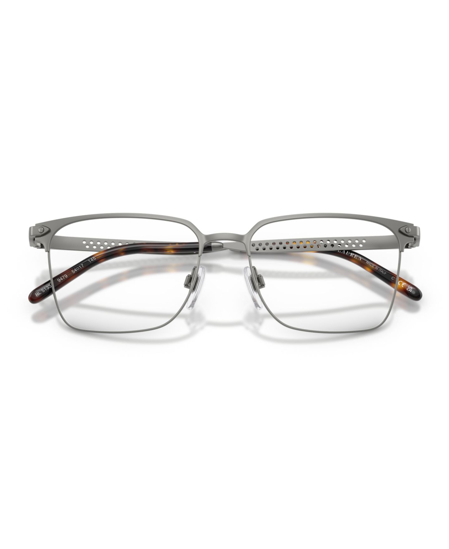 Мужские очки Ralph Lauren Man Square Metal RL5133 Eyeglasses, цвет: Блестящий графитовый — фото 5