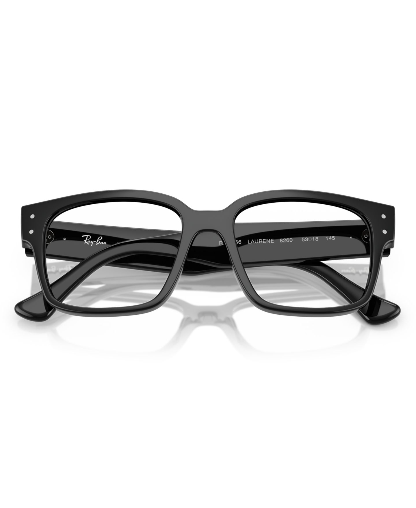 Очки Ray-Ban Unisex Square Nylon & Propionate RB7256 Laurene Optics Eyeglasses, цвет: Чёрный — фото 5